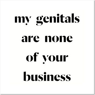 my genitals black Posters and Art